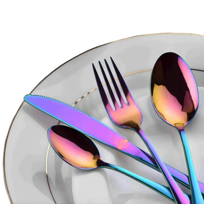 9 Piece Travel Utensil Set in Rainbow with Case - EvaCrock Pakistan